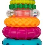assy Stacks of Circles Stacking Ring STEM Learning Toy, Age 6+ Months, Multi, 9 Piece Set